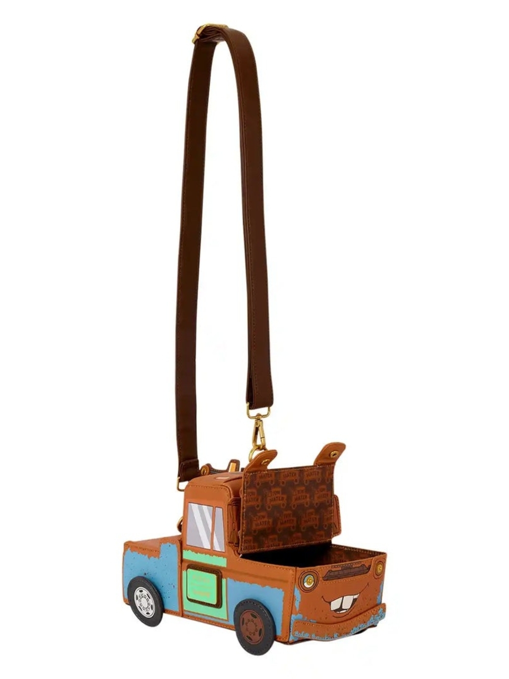Loungefly Disney Pixar Cars 20th Anniversary Mater Figural Crossbody Bag - Picture 9 of 10